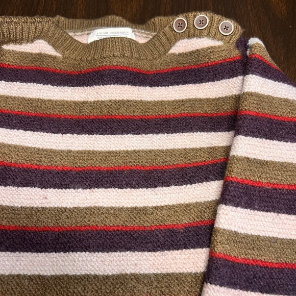 ZARA Kids Wool Striped Sweater Toddler Girls Heavyweight 100% Wool *PLEASE READ - Picture 2 of 7